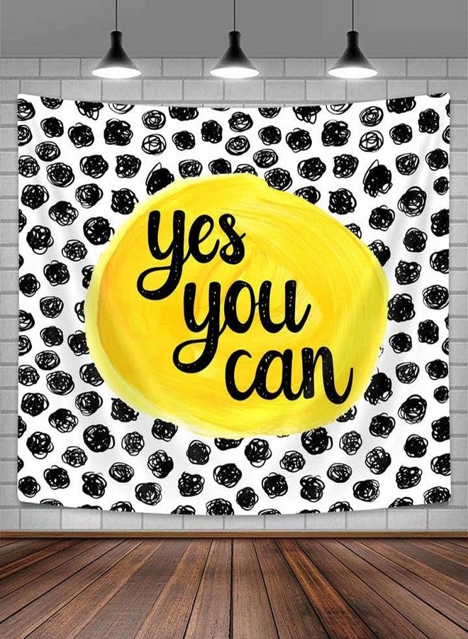 Uokiuki Inspirational Motivational Quote Tapestry, Educational Tapestry for Kids Teen Student, Yes You Can Tapestry Wall Hanging for Classroom Bedroom Living Room College Dorm 48 X 48 Inch - Image 3